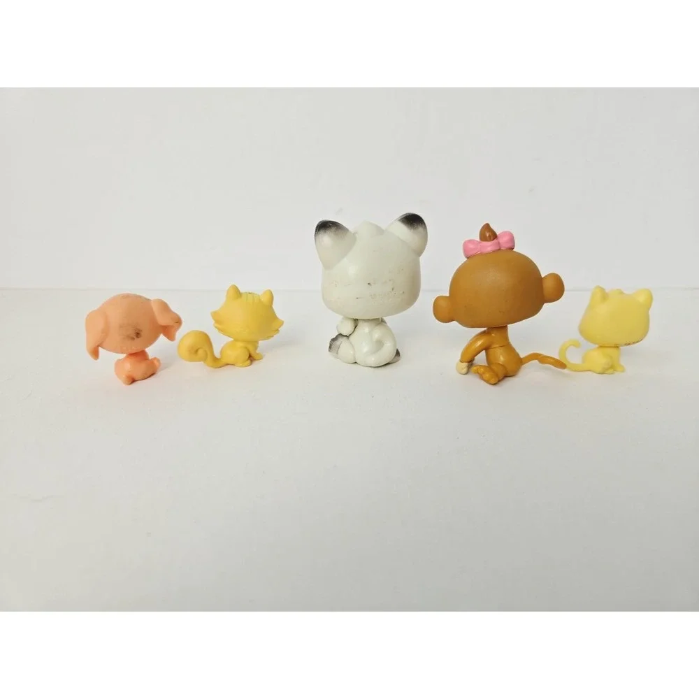 Hasbro Littlest Pet Shop lot 811 Monkey 180 cat 3 mini
